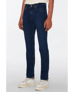 7 For All Mankind Mens Slimmy Crosshatch Roar Jeans, Blue Denim