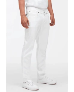 7 For All Mankind Mens Slimmy Tapered Luxe Performance Jeans White
