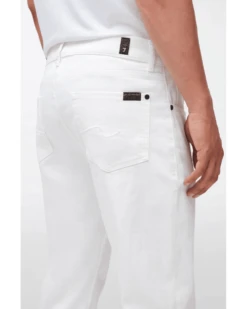 7 For All Mankind Mens Slimmy Tapered Luxe Performance Jeans White -Boszz Clothing Shop 7 for all mankind mens slimmy tapered luxe performance jeans white p42849 268629 image