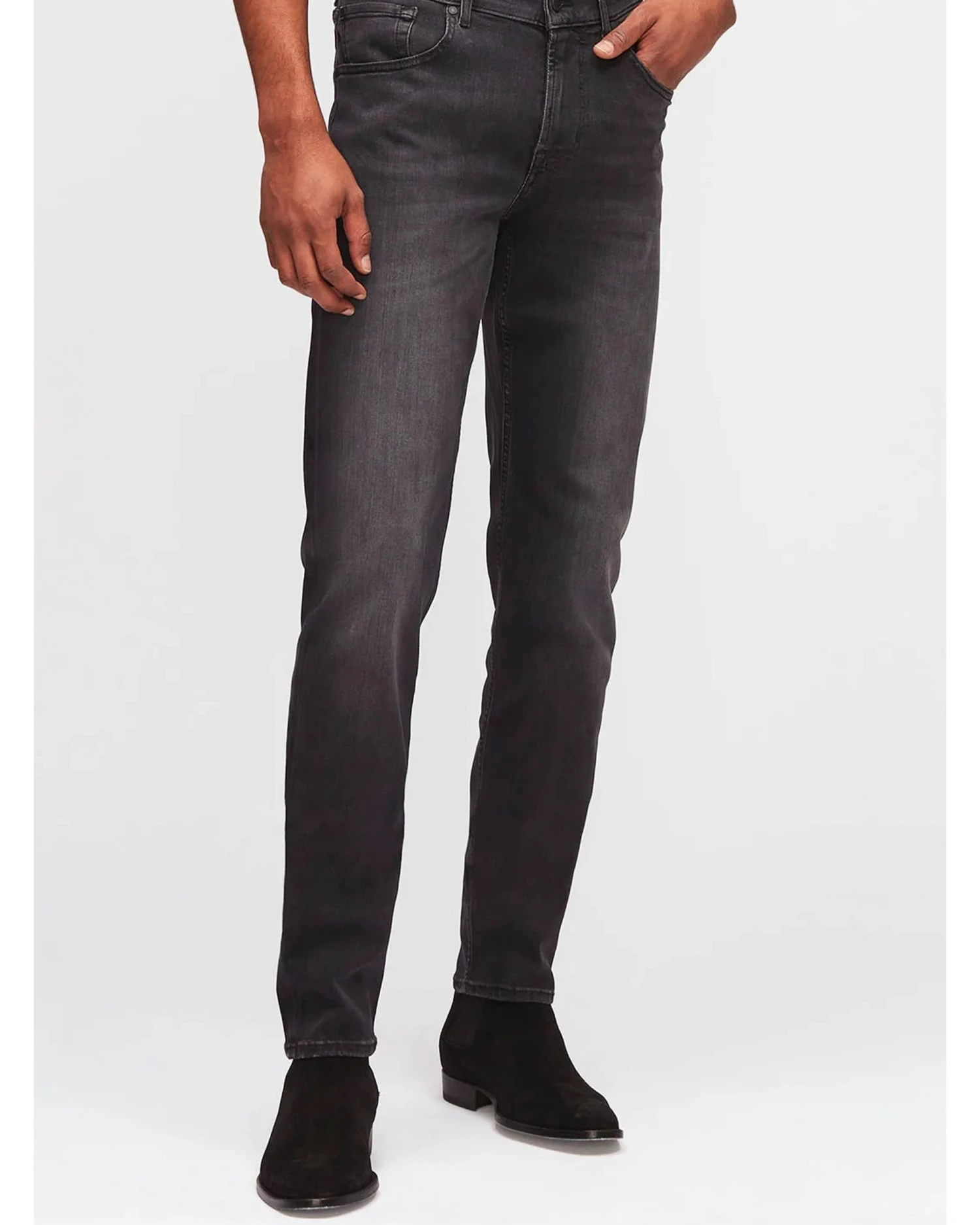 7 For All Mankind Mens Slimmy Tapered Luxe Performance Plus Jeans Washed Black Grey 3 7 For All Mankind Mens Slimmy Tapered Luxe Performance Plus Jeans Washed Black Grey