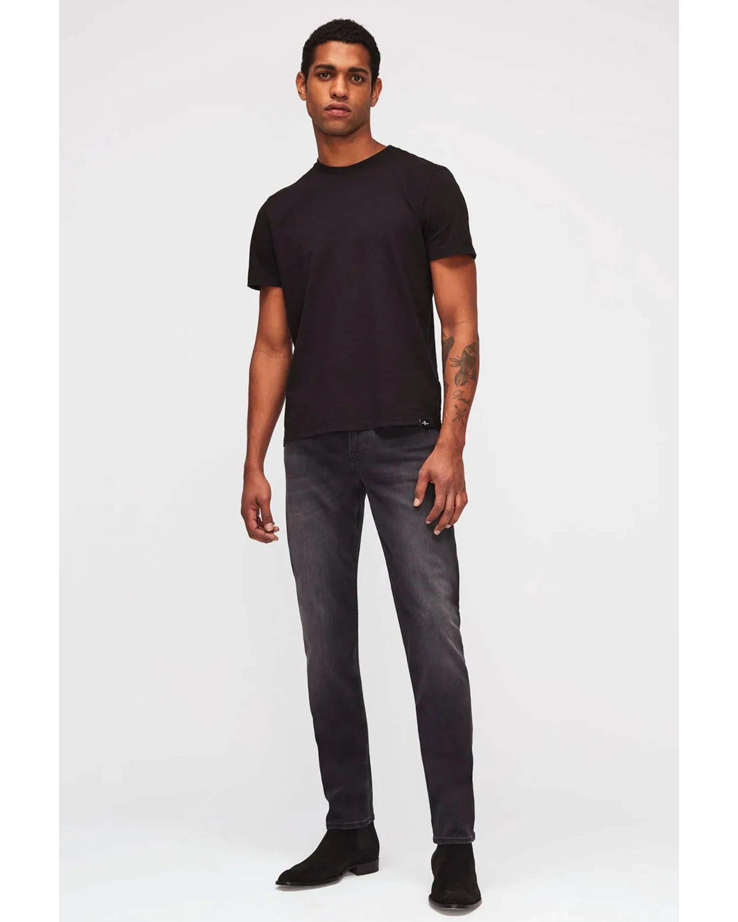 7 For All Mankind Mens Slimmy Tapered Luxe Performance Plus Jeans Washed Black Grey 5 7 For All Mankind Mens Slimmy Tapered Luxe Performance Plus Jeans Washed Black Grey - Image 3