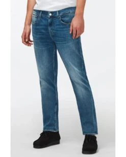 7 For All Mankind Mens Slimmy Tapered Stretch Tek Intuitive Jeans, Mid Blue Denim