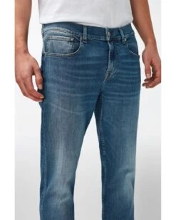 7 For All Mankind Mens Slimmy Tapered Stretch Tek Intuitive Jeans, Mid Blue Denim -Boszz Clothing Shop 7 for all mankind mens slimmy tapered stretch tek intuitive jeans mid blue denim p41838 244544 image