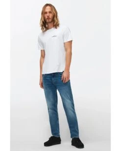 7 For All Mankind Mens Slimmy Tapered Stretch Tek Intuitive Jeans, Mid Blue Denim -Boszz Clothing Shop 7 for all mankind mens slimmy tapered stretch tek intuitive jeans mid blue denim p41838 244554 image
