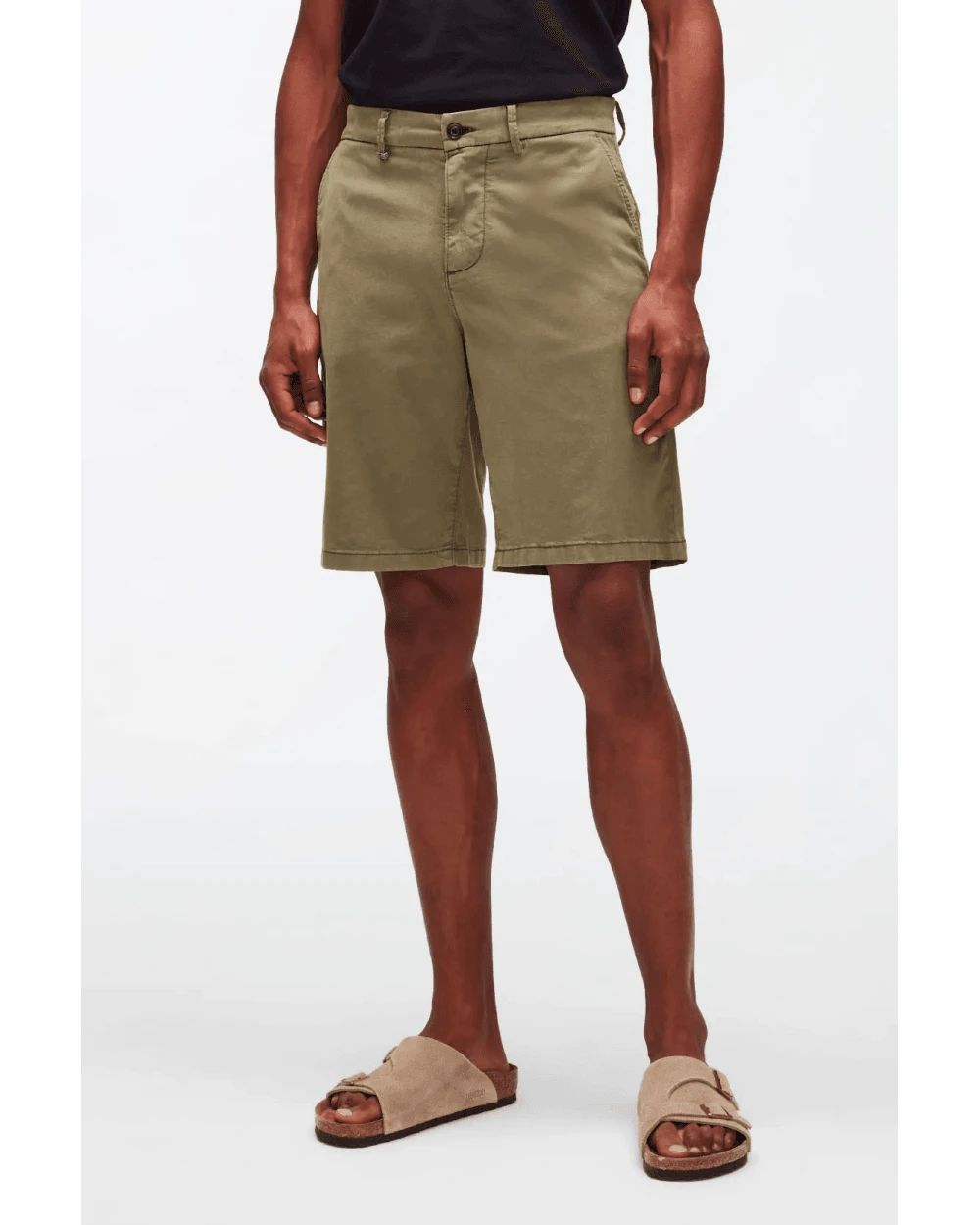 7 For All Mankind Mens Slimmy Weightless Green Chino Shorts 4 7 For All Mankind Mens Slimmy Weightless Green Chino Shorts - Image 2