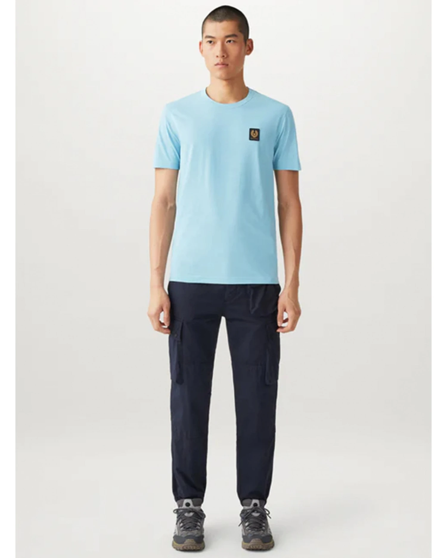 Belstaff Mens Chest Patch T-Shirt Skyline Blue 4 Belstaff Mens Chest Patch T-Shirt Skyline Blue - Image 2