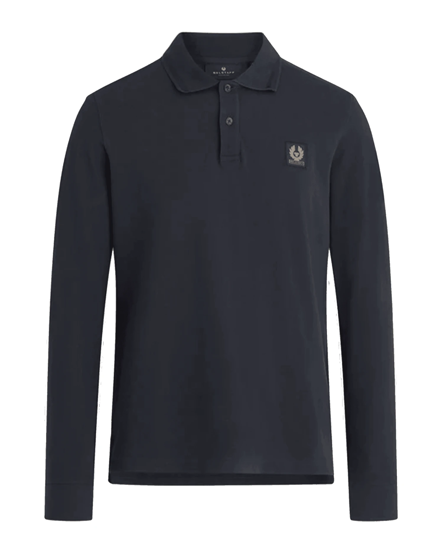 Belstaff Mens Long Sleeved Polo Shirt Dark Ink 3 Belstaff Mens Long Sleeved Polo Shirt Dark Ink