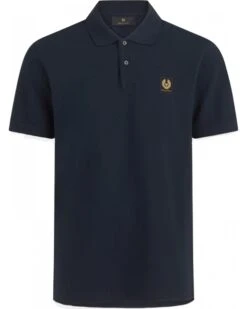 Belstaff Mens Patch Polo Shirt Dark Ink