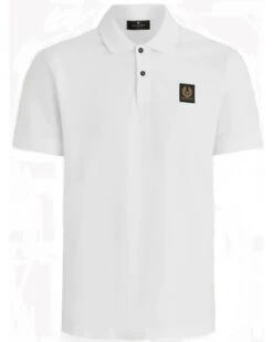 Belstaff Mens Patch Polo Shirt White
