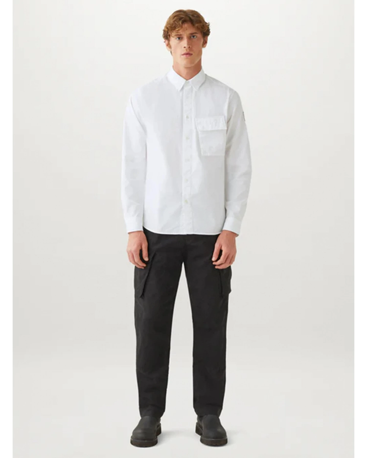 Belstaff Mens Scale Pitch Shirt White 4 Belstaff Mens Scale Pitch Shirt White - Image 2