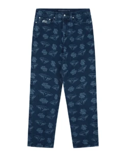 Billionaire Boys Club Mens Diamond And Dollar Print Jeans Indigo