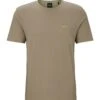 BOSS Mens Curved Logo T Shirt Light Pastel Green