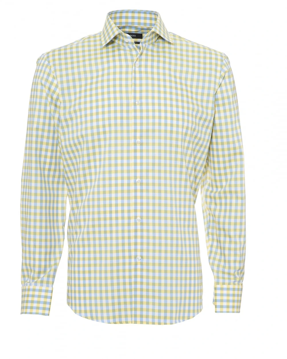 BOSS Mens Gordon Shirt, Large Gingham Soft Lemon Yellow Shirt 3 BOSS Mens Gordon Shirt, Large Gingham Soft Lemon Yellow Shirt