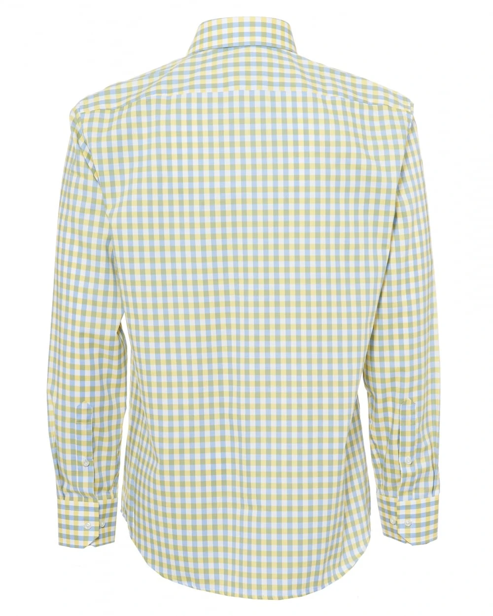 BOSS Mens Gordon Shirt, Large Gingham Soft Lemon Yellow Shirt 4 BOSS Mens Gordon Shirt, Large Gingham Soft Lemon Yellow Shirt - Image 2