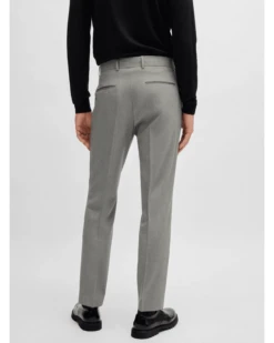 BOSS Mens H Genius Slim Fit Trousers Silver Grey -Boszz Clothing Shop boss mens h genius slim fit trousers silver grey p44526 280684 zoom