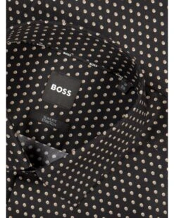 BOSS Mens H Hank Polka Dot Shirt Black -Boszz Clothing Shop boss mens h hank polka dot shirt black p43757 276579 zoom