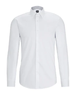 BOSS Mens H Hank Shirt White