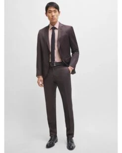 BOSS Mens Hank Kent Easy Iron Poplin Shirt Light Pastel Pink -Boszz Clothing Shop boss mens hank kent easy iron poplin shirt light pastel pink p44513 280022 zoom