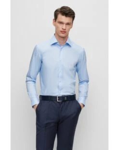 BOSS Mens Hank Shirt Pastel Blue 5 BOSS Mens Hank Shirt Pastel Blue -Boszz Clothing Shop boss mens hank shirt pastel blue p43761 278759 image