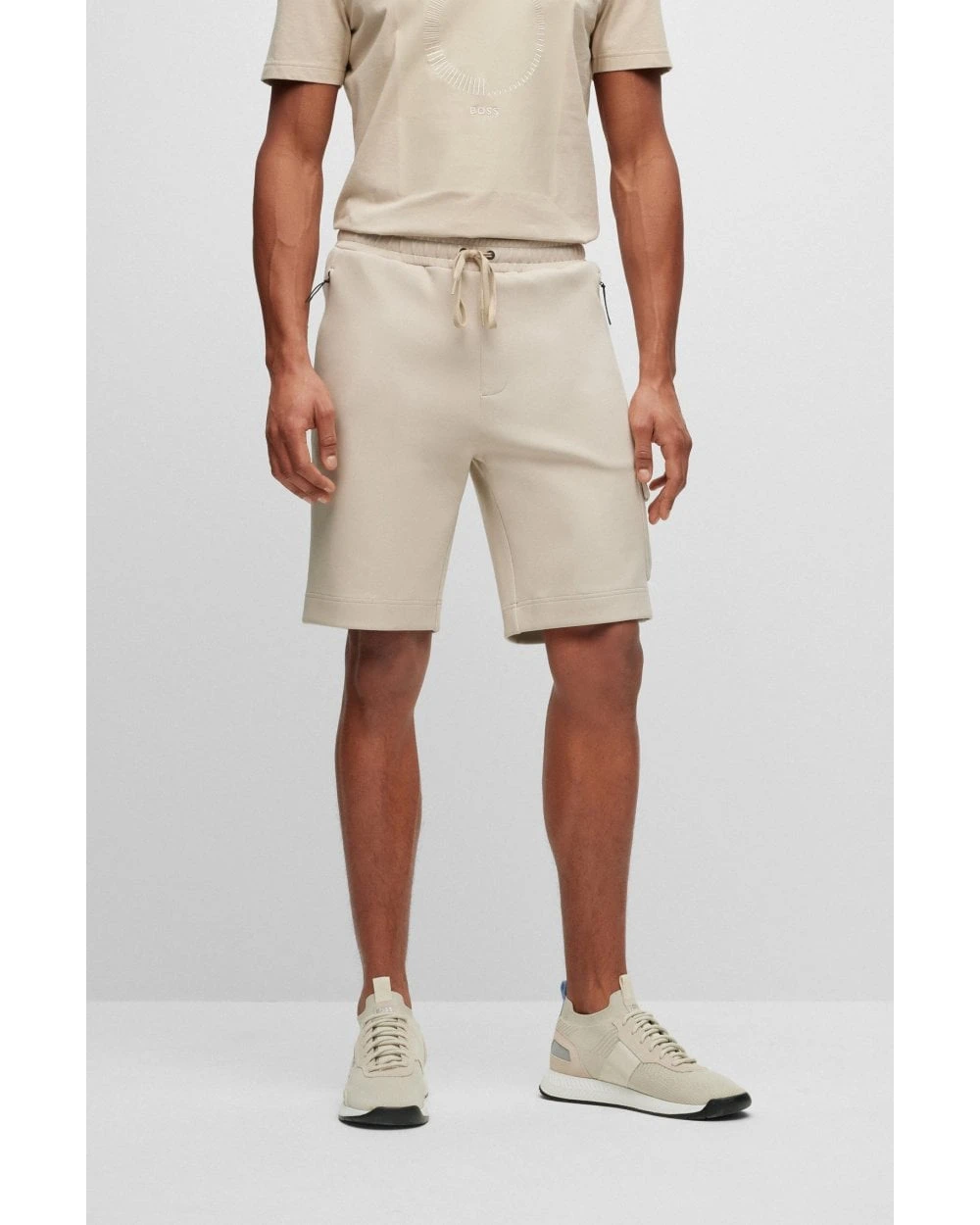BOSS Mens Hariq Shorts Med Beige 4 BOSS Mens Hariq Shorts Med Beige - Image 2