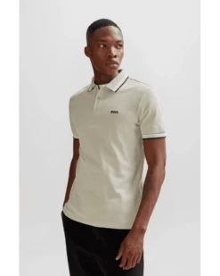BOSS Mens Paddy Polo Shirt Light Beige -Boszz Clothing Shop boss mens paddy polo shirt light beige p44461 279760 image