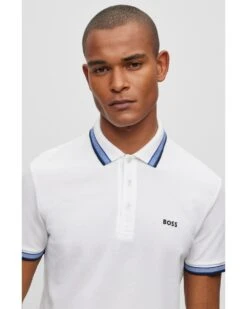 BOSS Mens Paddy Polo Shirt Light Natural White -Boszz Clothing Shop boss mens paddy polo shirt light natural white p43648 271290 image