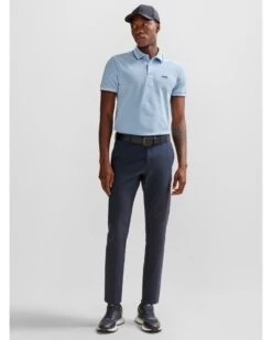 BOSS Mens Paddy Polo Shirt Light Pastel Blue -Boszz Clothing Shop boss mens paddy polo shirt light pastel blue p44458 282072 zoom