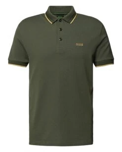 BOSS Mens Paddy Polo Shirt Open Green