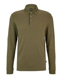 BOSS Mens Pado Embroidered Logo Polo Shirt Marsh Green