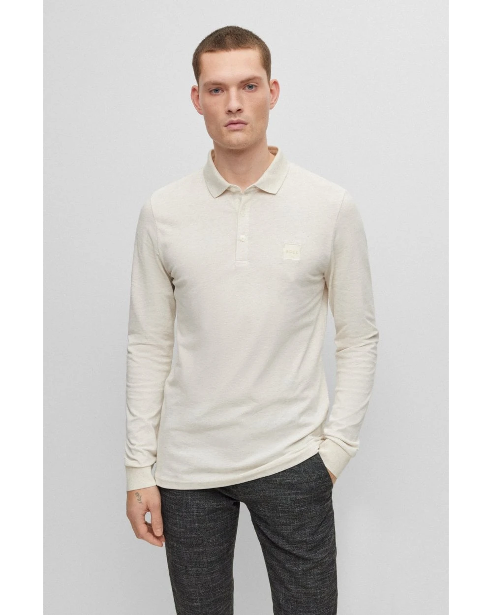 BOSS Mens Passerby Polo Shirt Beige 4 BOSS Mens Passerby Polo Shirt Beige - Image 2