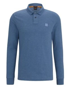 BOSS Mens Passerby Polo Shirt Open Blue