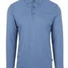 BOSS Mens Pleins Long Sleeved Polo Shirt Open Blue -Boszz Clothing Shop boss mens pleins long sleeved polo shirt open blue p44510 281518 zoom