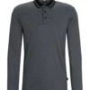 BOSS Mens Pleins Woven Polo Shirt Black