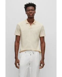 BOSS Mens Pye Polo Shirt Open White -Boszz Clothing Shop boss mens pye polo shirt open white p42866 268823 image