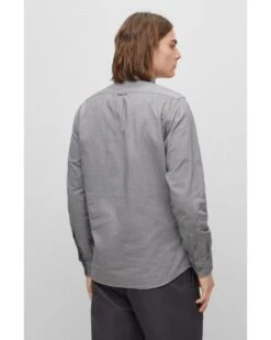 BOSS Mens Rickert Oxford Shirt Dark Grey -Boszz Clothing Shop boss mens rickert oxford shirt dark grey p43577 271383 image