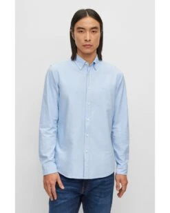 BOSS Mens Rickert Oxford Shirt Open Blue -Boszz Clothing Shop boss mens rickert oxford shirt open blue p43578 271391 image