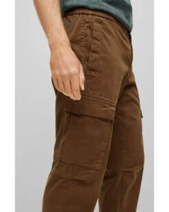 BOSS Mens Sisla Relaxed Fit Cargo Trousers Brown -Boszz Clothing Shop boss mens sisla relaxed fit cargo trousers brown p44312 276610 image