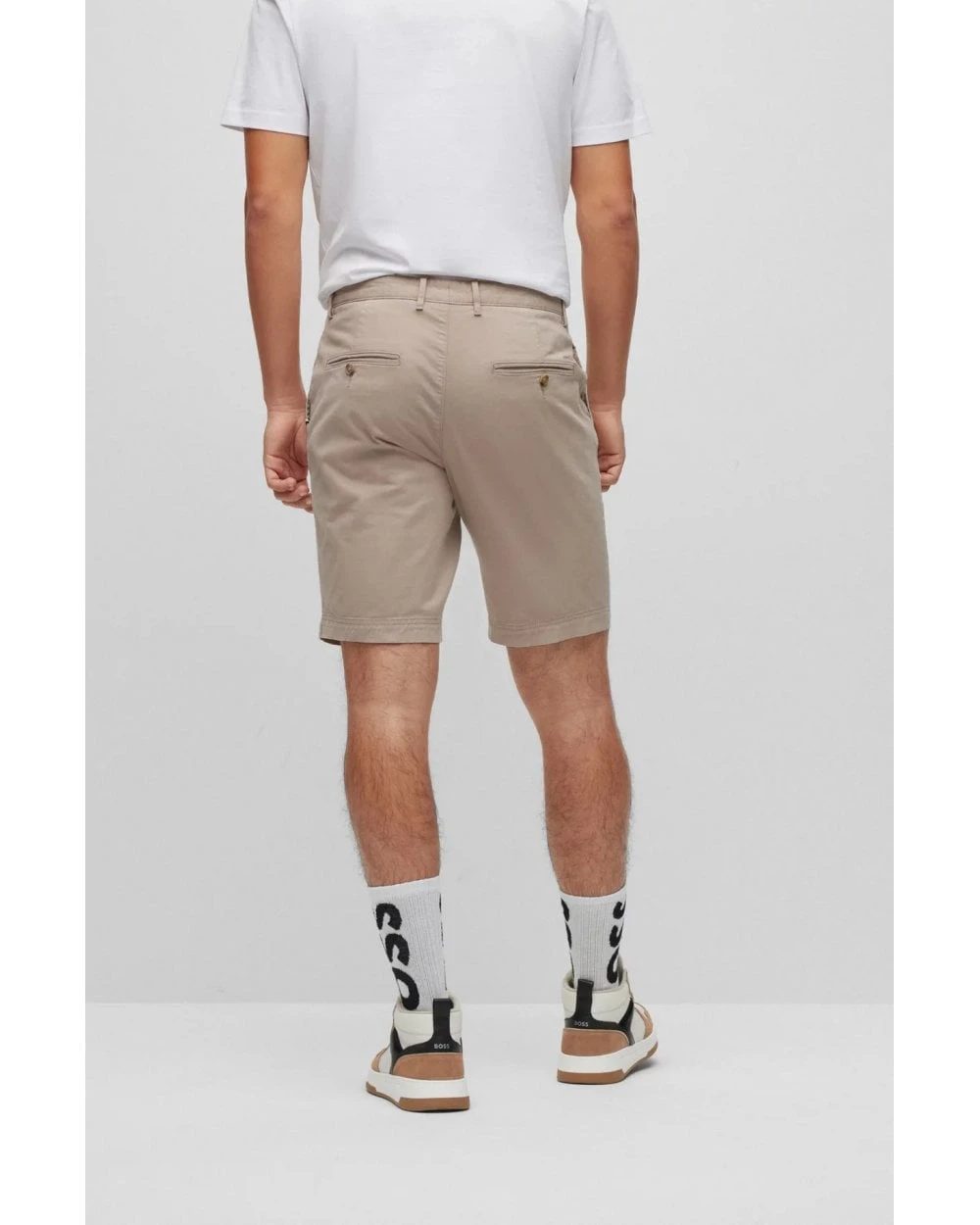 BOSS Mens Slice Shorts Open Beige 5 BOSS Mens Slice Shorts Open Beige - Image 3