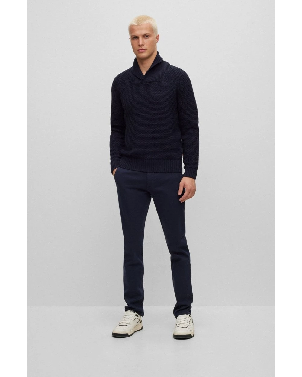 BOSS Mens Slim Chino Trouser Navy 4 BOSS Mens Slim Chino Trouser Navy - Image 2