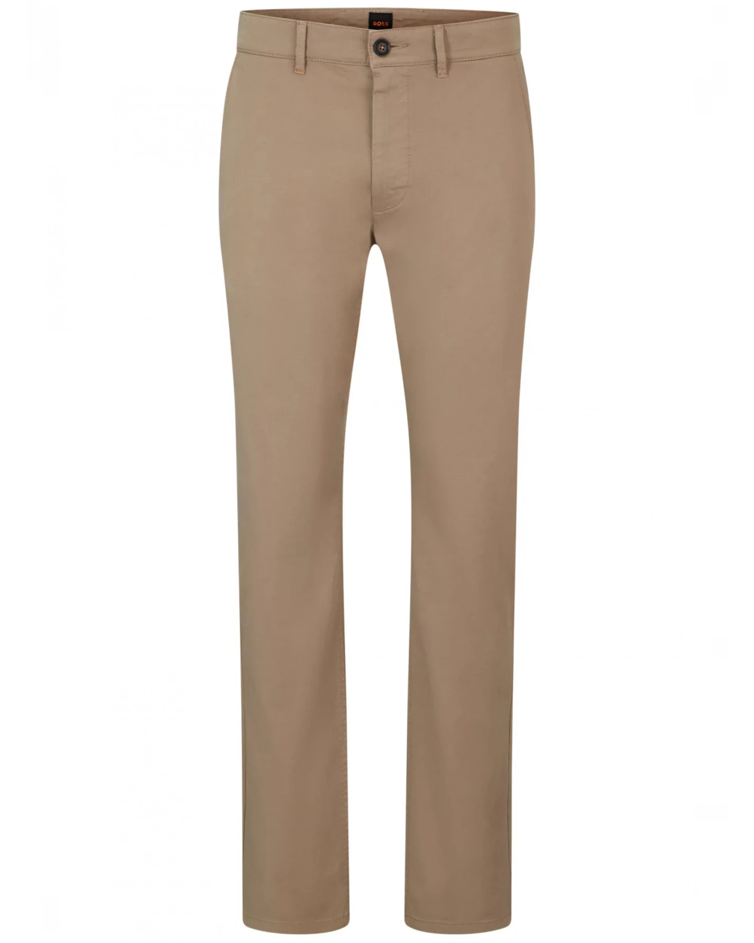 BOSS Mens Slim Fit Cotton Satin Chino Trousers Open Brown 3 BOSS Mens Slim Fit Cotton Satin Chino Trousers Open Brown