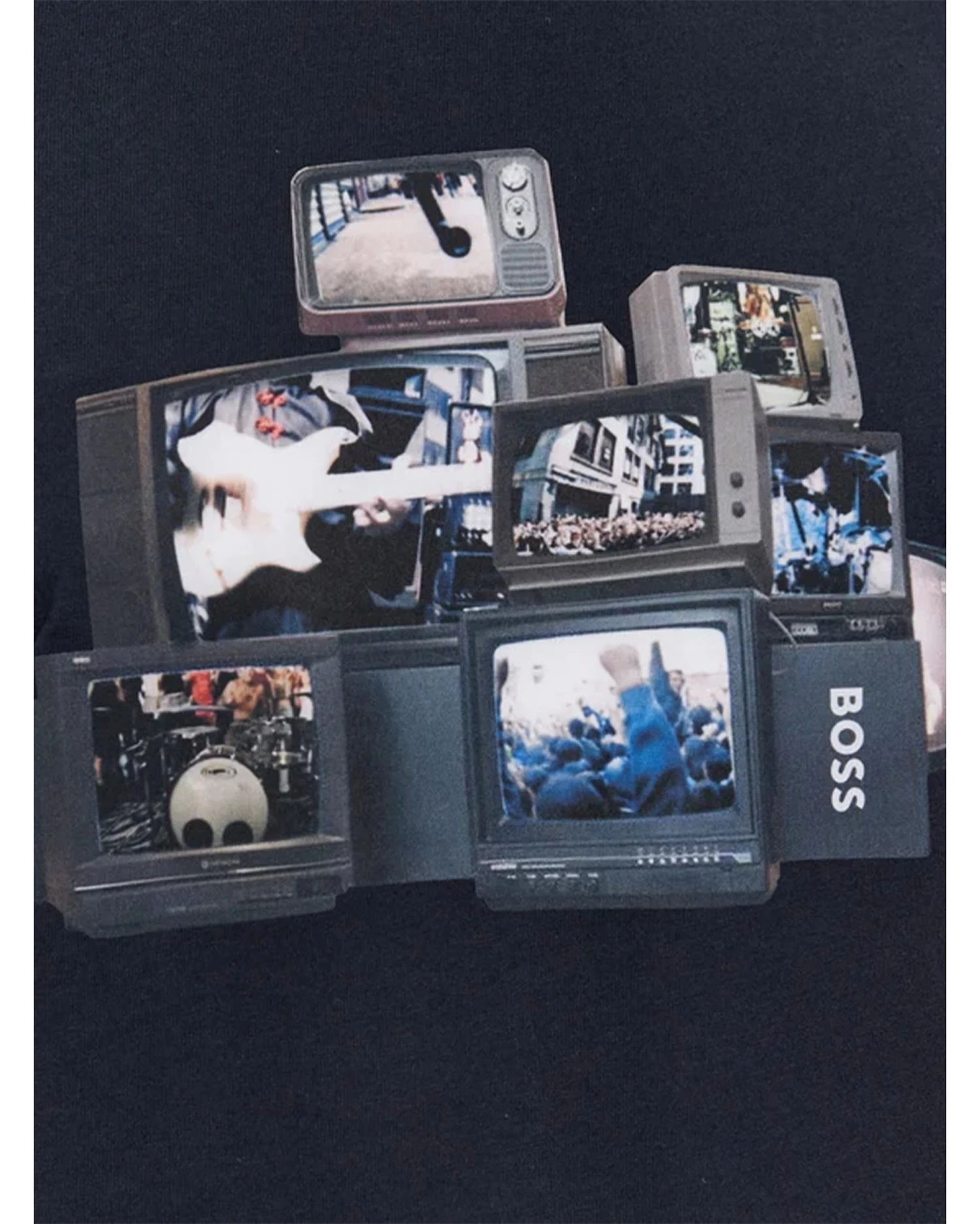 BOSS Mens Stack Mushroom T Shirt Dark Blue 4 BOSS Mens Stack Mushroom T Shirt Dark Blue - Image 2