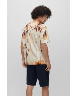 BOSS Mens Summer Tree T Shirt Bright Orange 8 BOSS Mens Summer Tree T Shirt Bright Orange -Boszz Clothing Shop boss mens summer tree t shirt bright orange p42921 268934 zoom