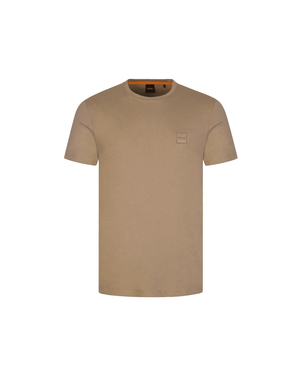 BOSS Mens Tales Patch T Shirt Med Beige 3 BOSS Mens Tales Patch T Shirt Med Beige
