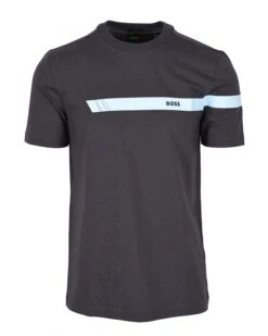 BOSS Mens Tee 2 Tee T Shirt Dark Grey