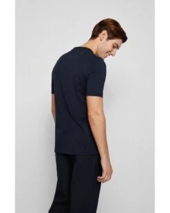 BOSS Mens Terry V Neck T Shirt, Dark Blue Tee -Boszz Clothing Shop boss mens terry v neck t shirt dark blue tee p42862 262138 zoom