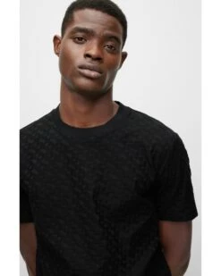 BOSS Mens Tiburt Monogram Pattern T Shirt, Black Tee 11 BOSS Mens Tiburt Monogram Pattern T Shirt, Black Tee -Boszz Clothing Shop boss mens tiburt monogram pattern t shirt black tee p42480 256007 image