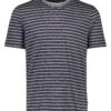 BOSS Mens Tiburt Striped Cotton/Linen T Shirt, Dark Blue Tee -Boszz Clothing Shop boss mens tiburt striped cotton linen t shirt dark blue tee p41395 247546 zoom