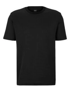 BOSS Mens Tiburt Structured T Shirt Dark Black