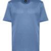 BOSS Mens Tiburt Structured T Shirt Open Blue -Boszz Clothing Shop boss mens tiburt structured t shirt open blue p44505 280650 zoom