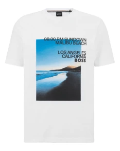 BOSS Mens Tiburt T Shirt White